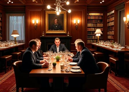 An intimate meeting in The Library.